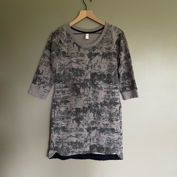LOLE Sika Burnout Sweatshirt Dress Dark Charcoal Spray‎ Size Small - Picture 2 of 15